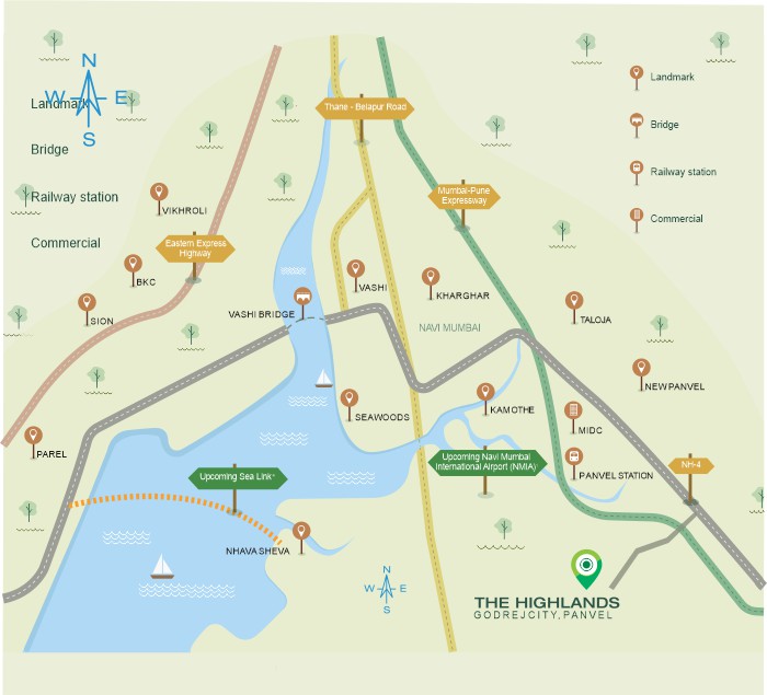 Godrej Highlands Location Map